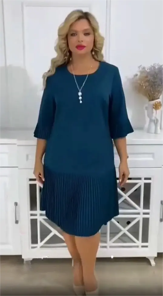 Warszawska™ | Elegancka letnia sukienka z patchworkiem