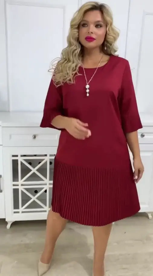 Warszawska™ | Elegancka letnia sukienka z patchworkiem
