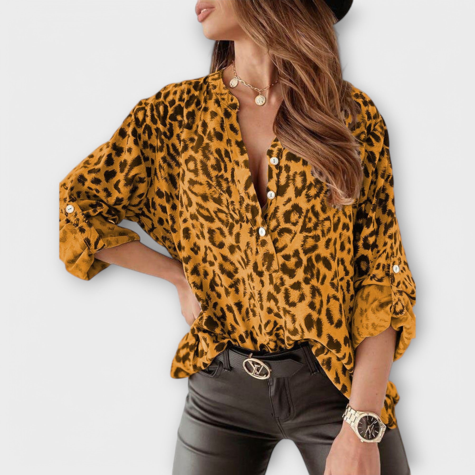 Warszawska™ | Modna Bluzka w Leopardzie