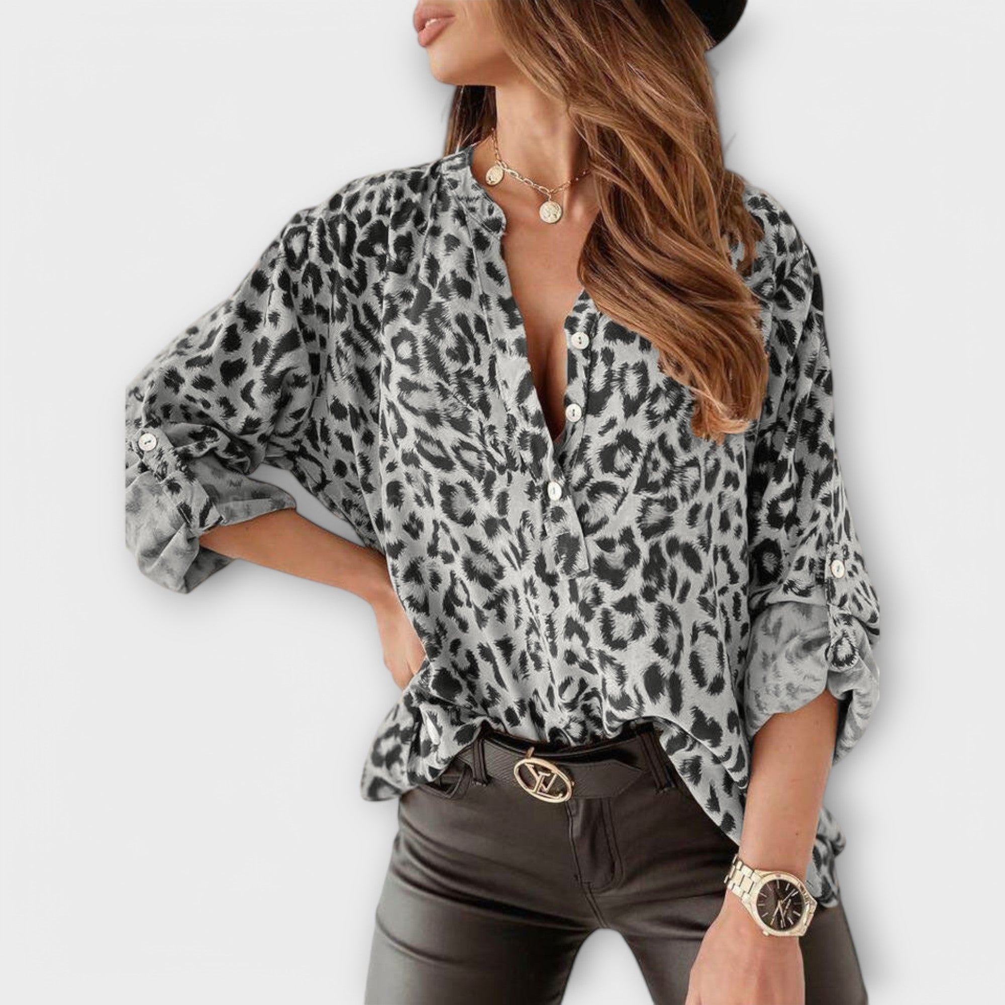 Warszawska™ | Modna Bluzka w Leopardzie