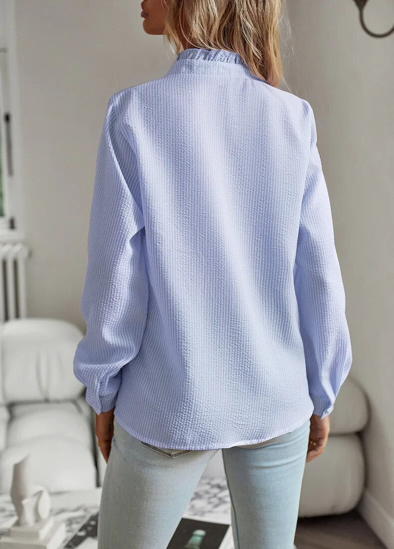 Warszawska™ | Elegancka Bluzka w Paski
