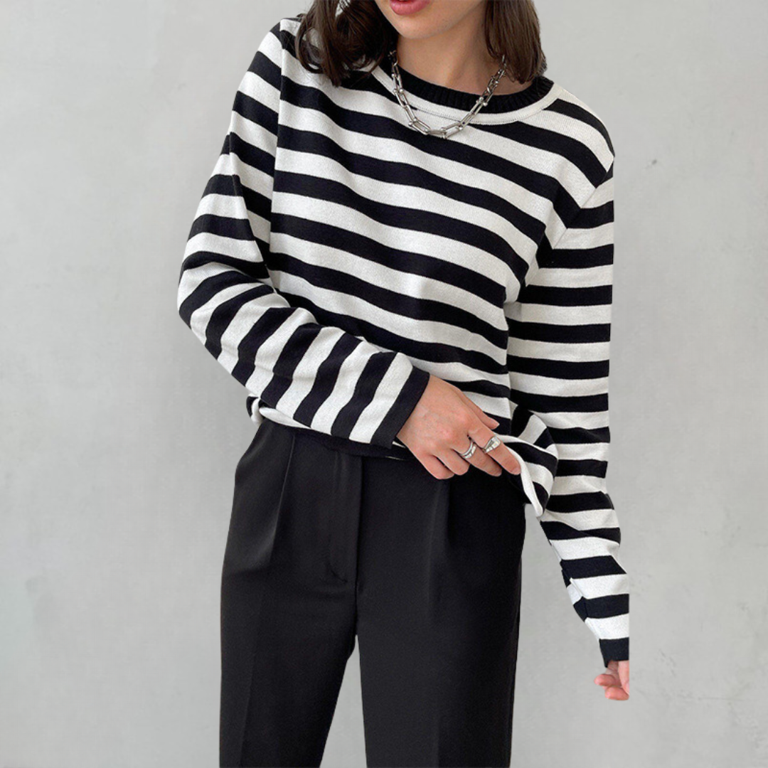 Warszawska™ | Sweter w Paski Chic
